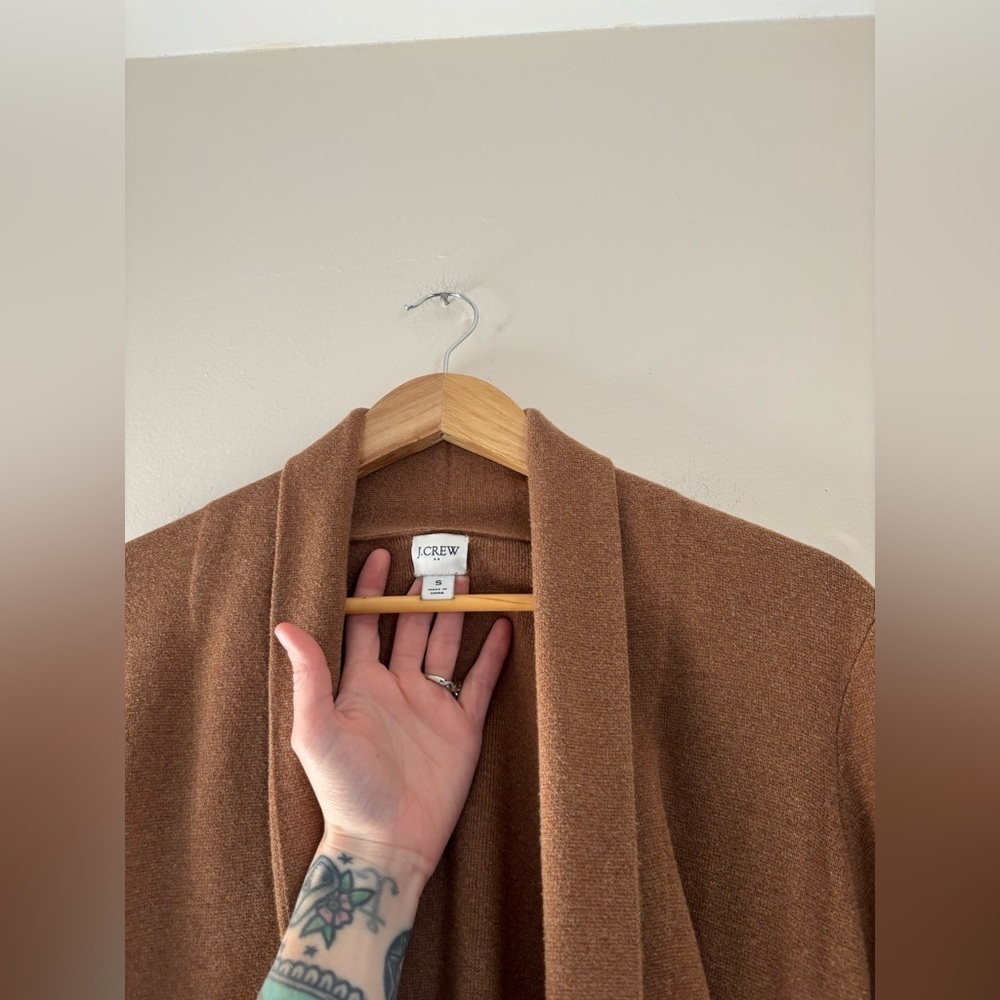 J. Crew Chelsea Sweater Blazer Cardigan In Heather Caramel - Picture 6 of 9